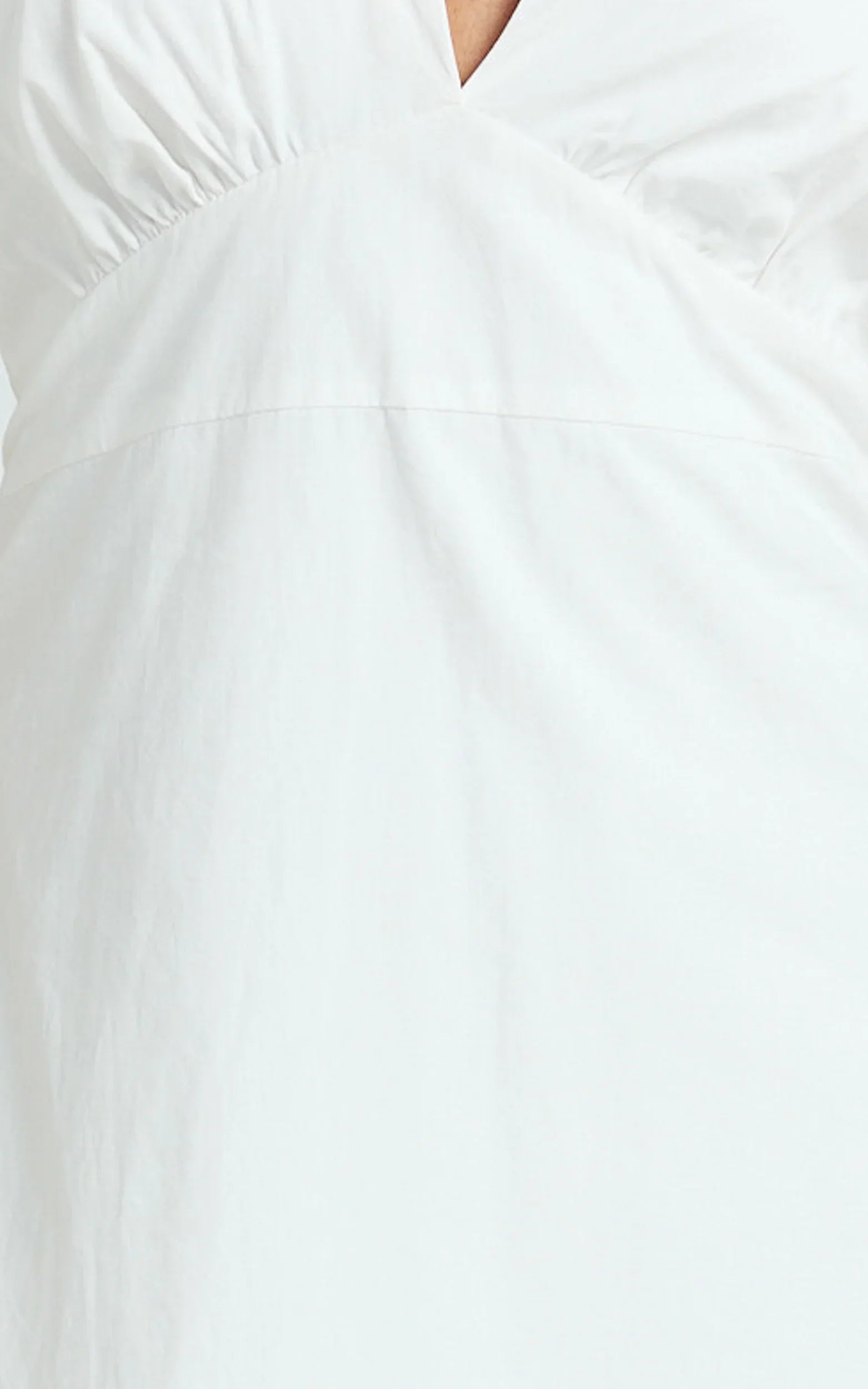 Connor Midi Dress - Halter Neck Tie Back Dress in White