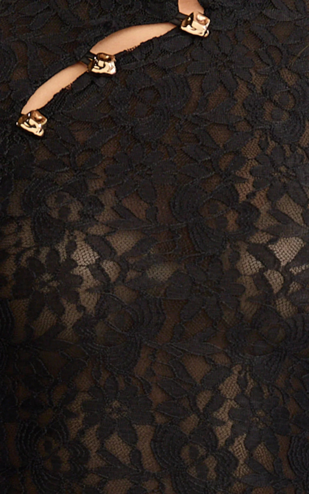 Aimee Mini Dress - Mandarin Collar Gold Trim Flute Long Sleeve Dress in Black