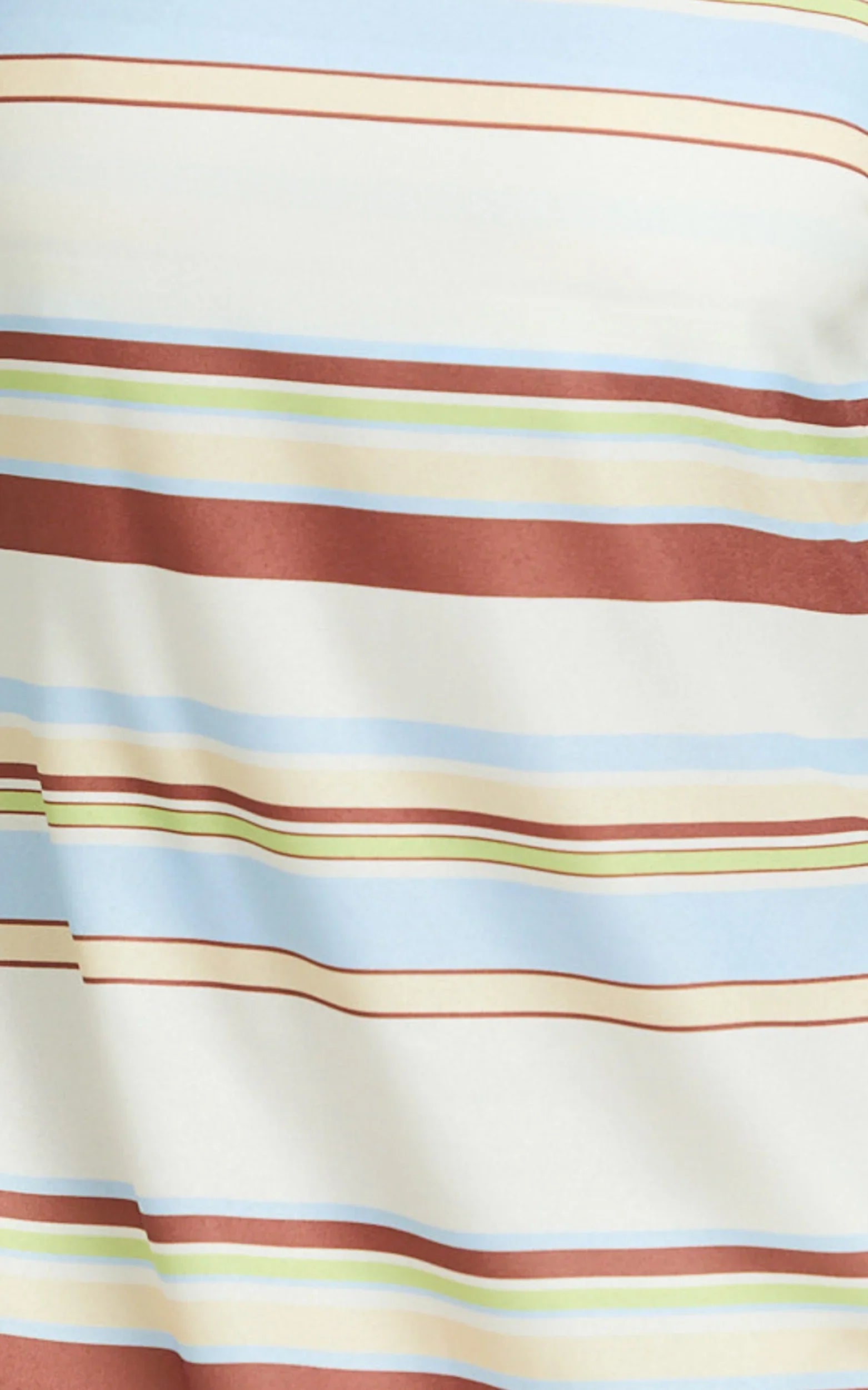 Yurika Maxi Dress - Square Neck Stripe Print Slip Dress in Choco Retro Stripe