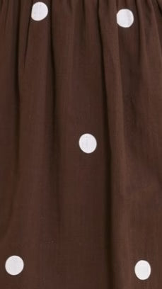 Marissa Mini Dress - Chocolate Polka