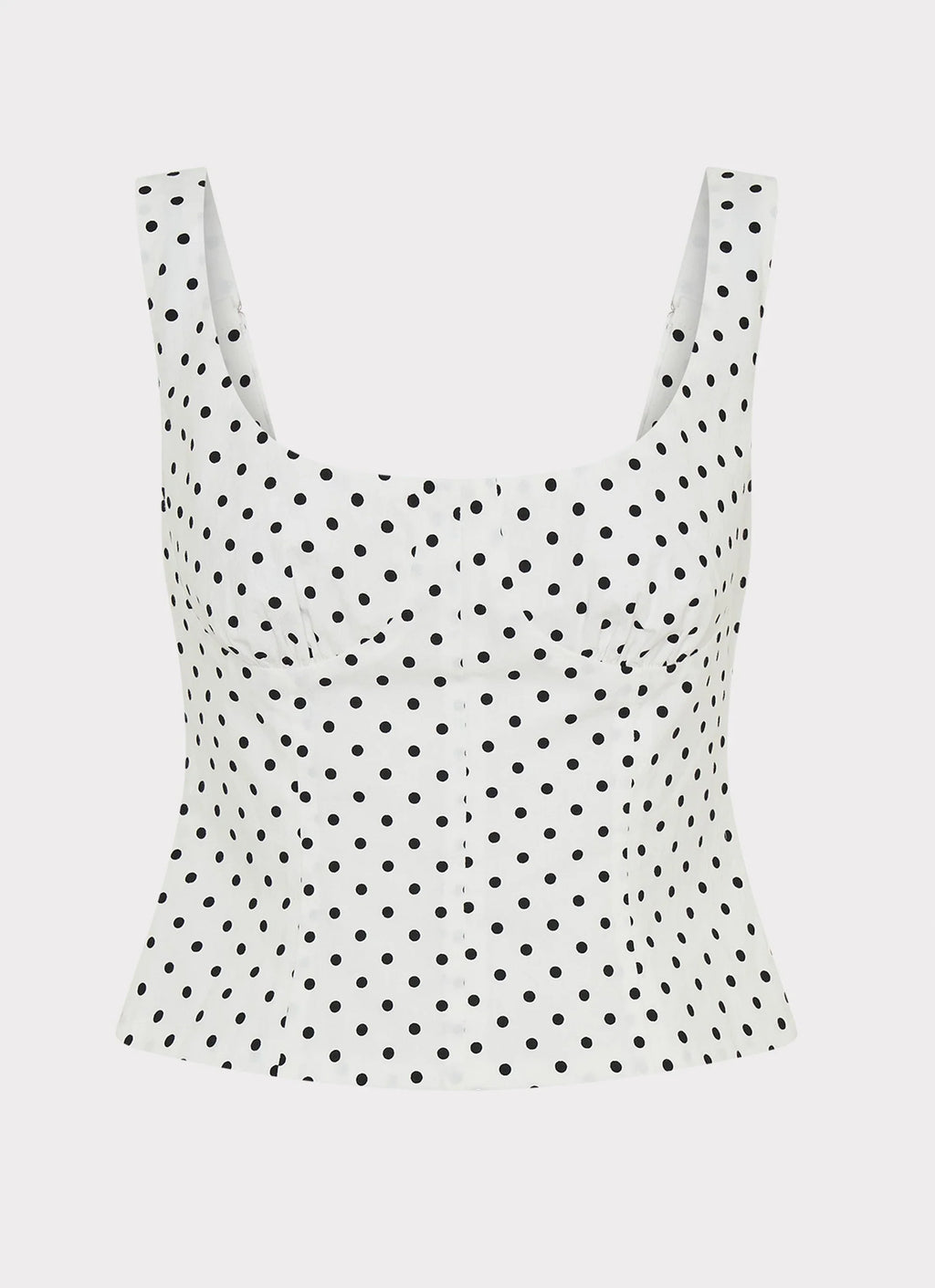 Coastline Bustier Top - White Polka Dot
