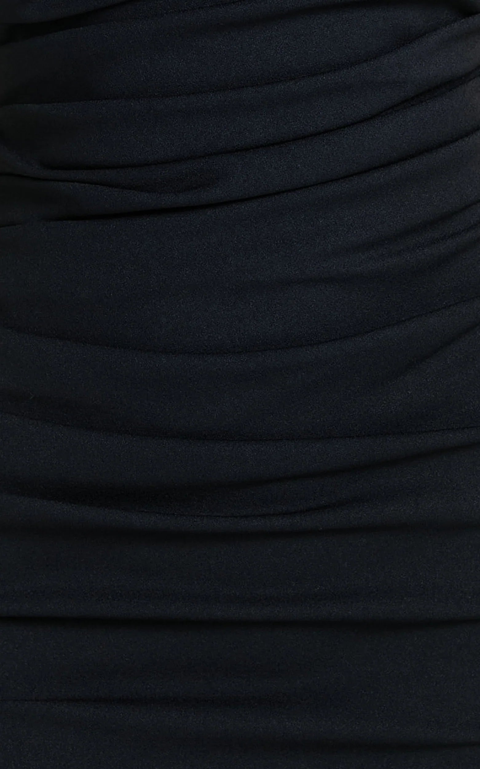 Andrea Midi Dress - Strapless Ruffle Dress in Black