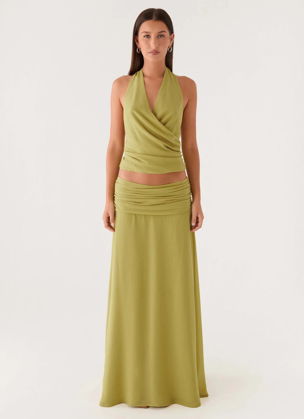 Willowmena Wrap Top - Lime