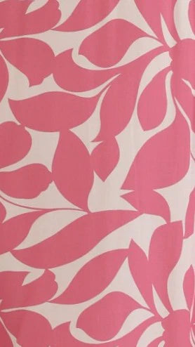 Seraphina Midi Dress - Fuchsia/White Print