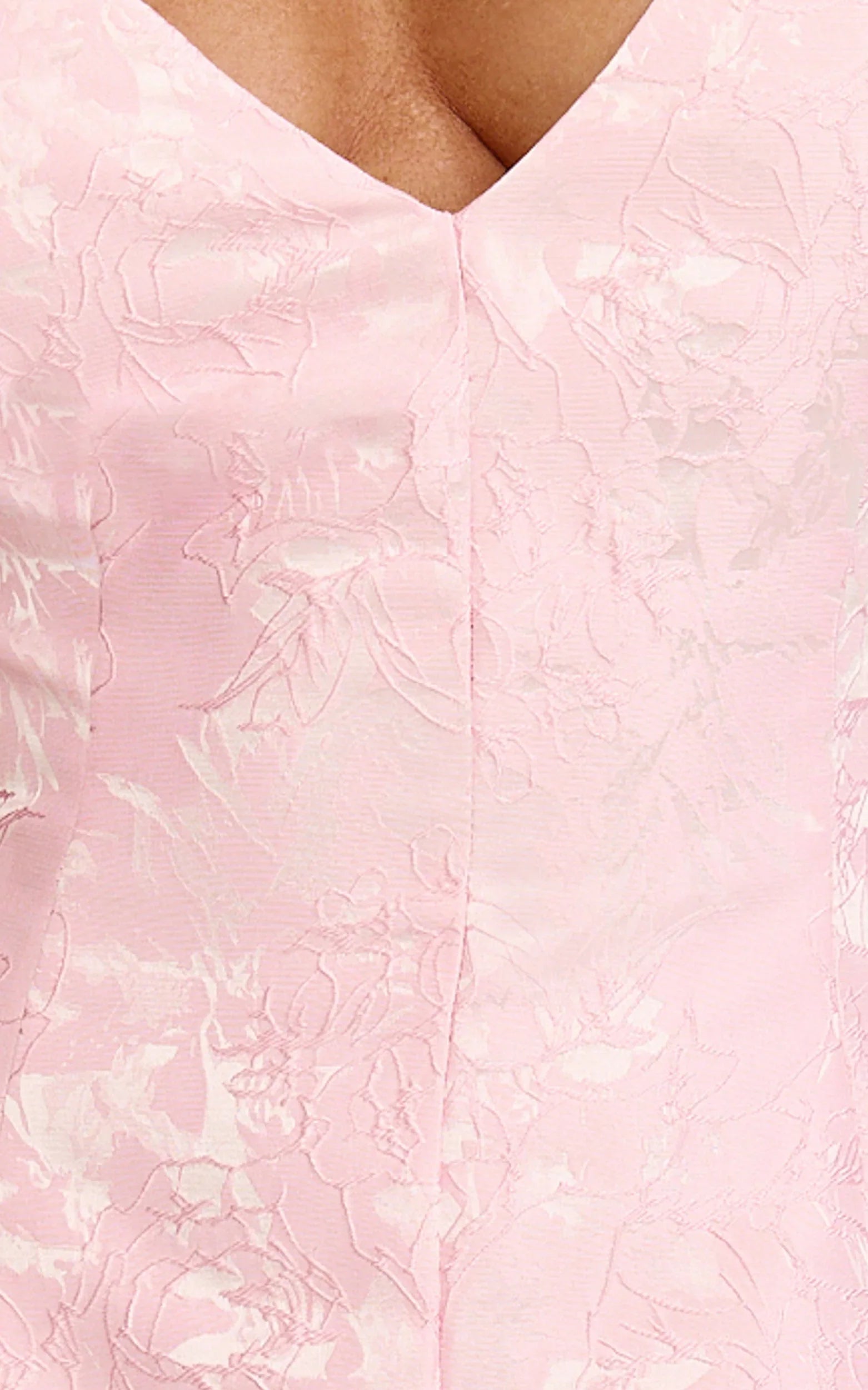 Gianni Mini Dress - Plunge A Line Low Back Dress in Pink