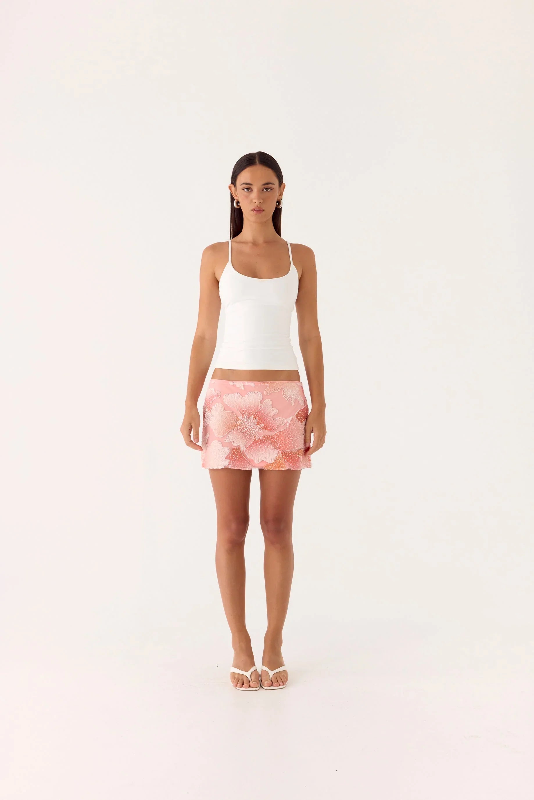 Dayna Mini Skirt - Coral
