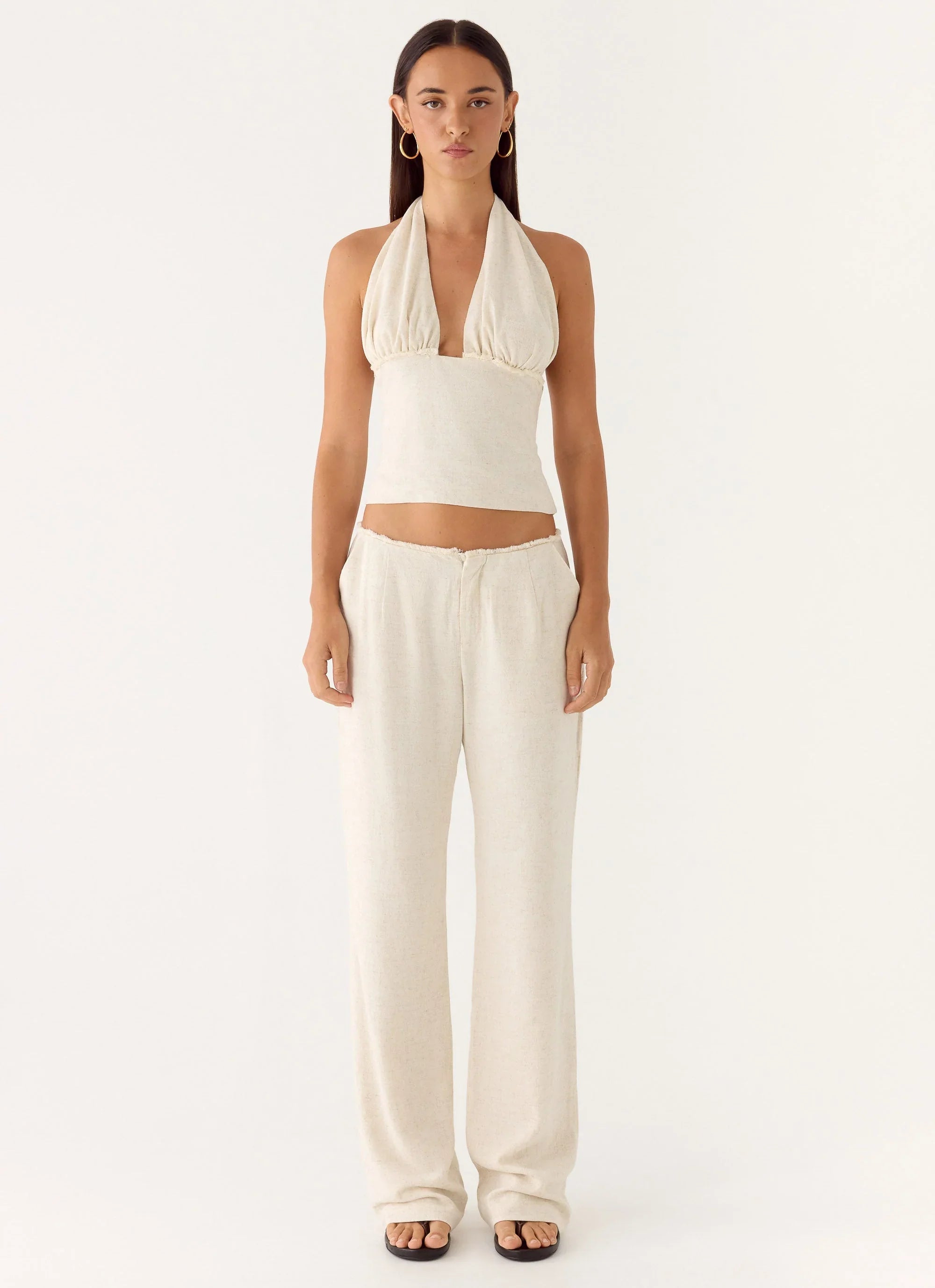Josephina Halter Top - Oat