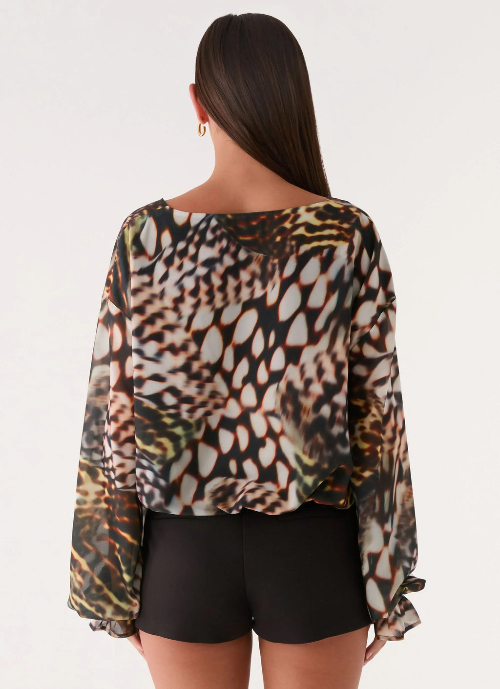 Isolde Top - Leopard Hibiscus