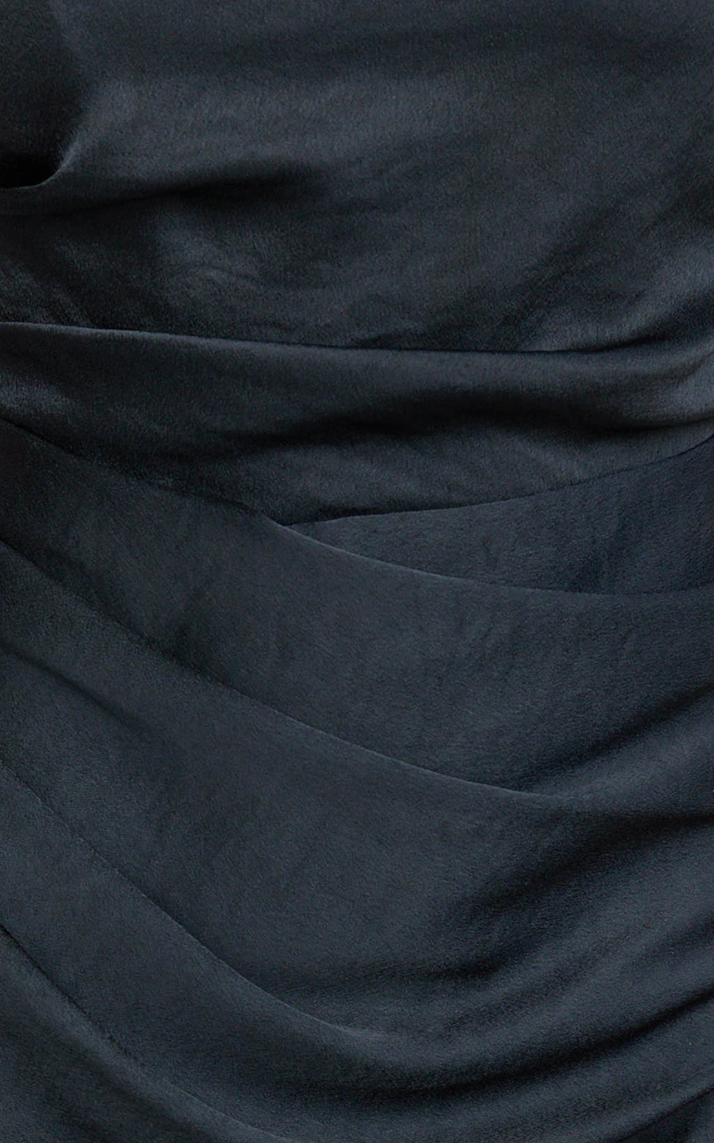 Rumi Maxi Dress - Ruched Bodice Satin Dress in Navy