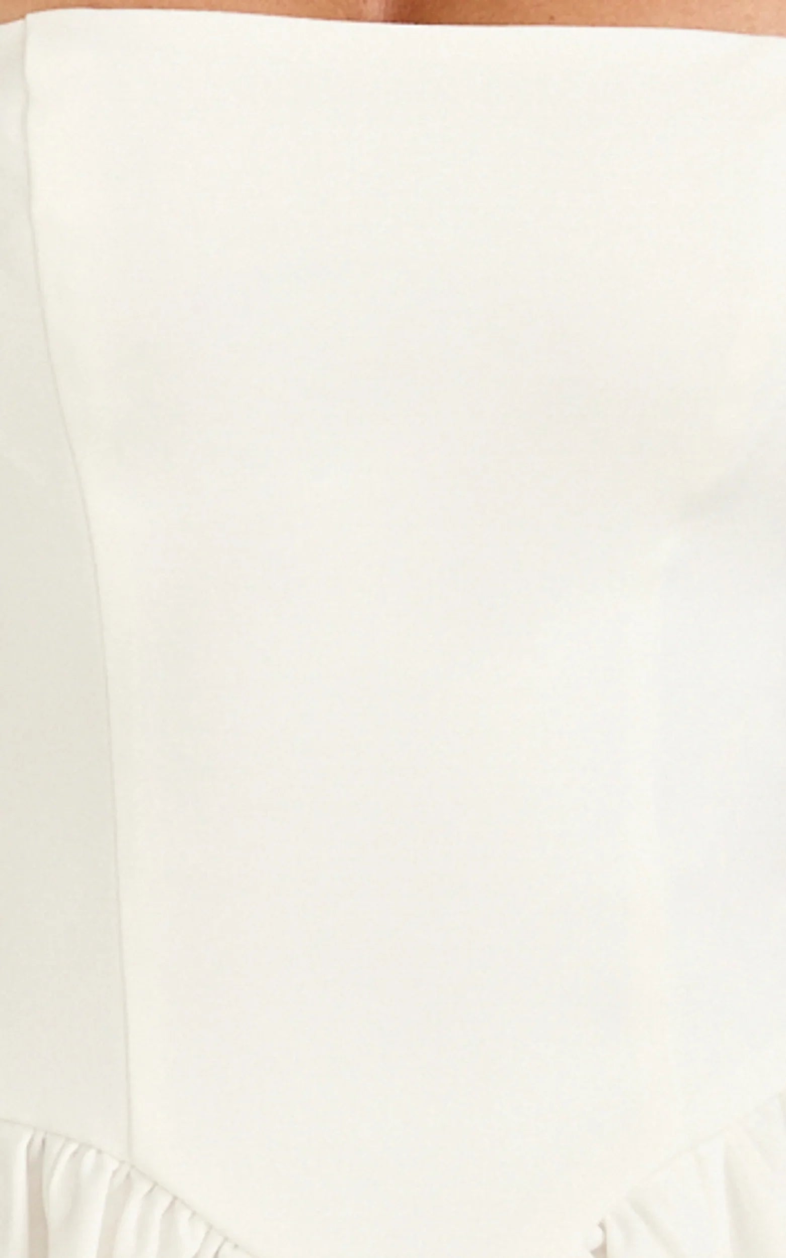 Helda Midi Dress - Halter Tie Neck Corset Panel Dress in Off White