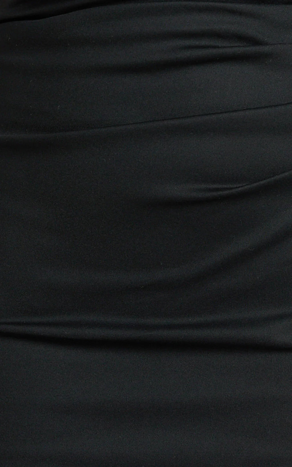 Pietra Midi Dress - Scoop Neck Side Seam Tucks Fitted Dress in Black