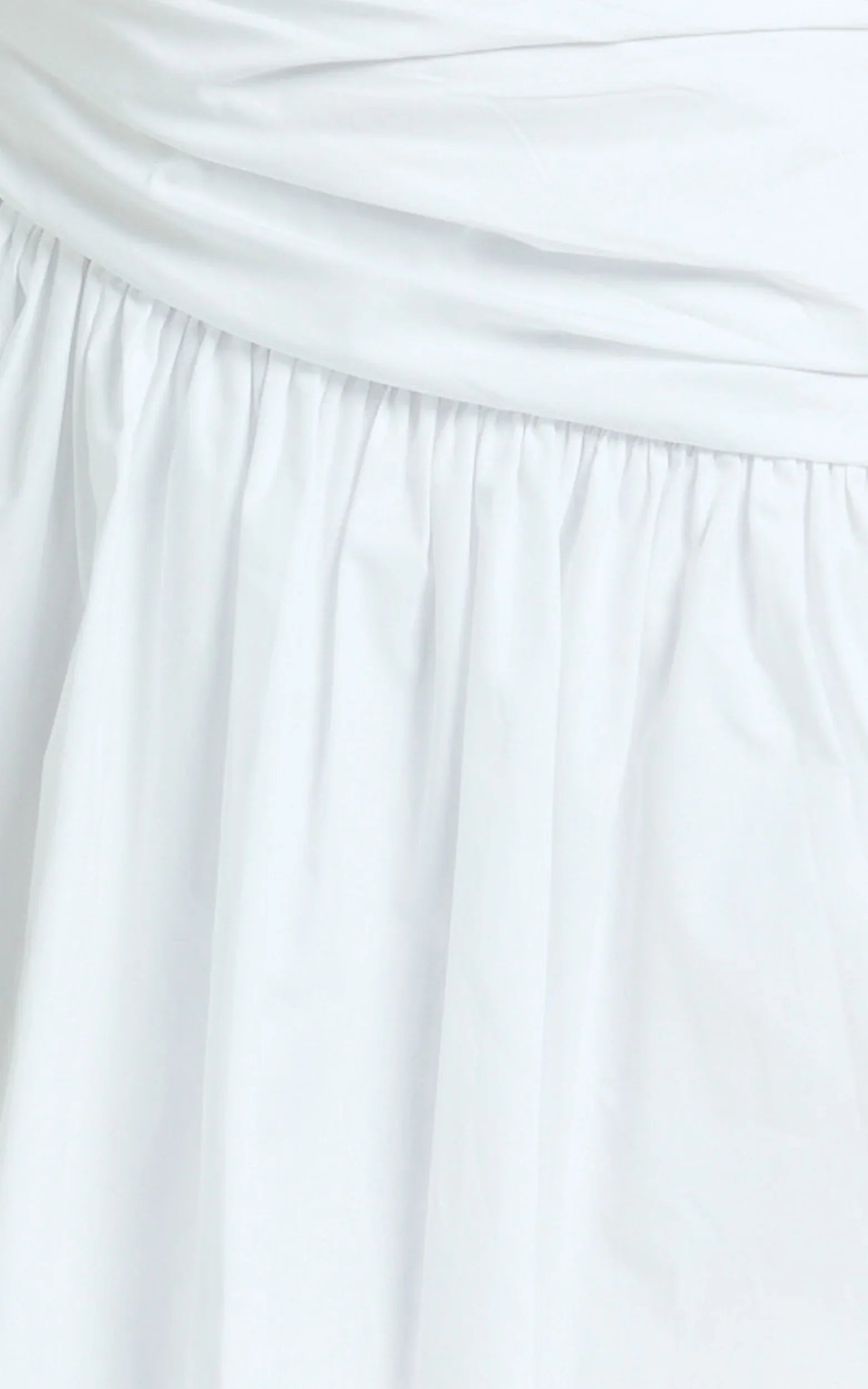 Almera Mini Dress - Strapless Ruched Dress in White