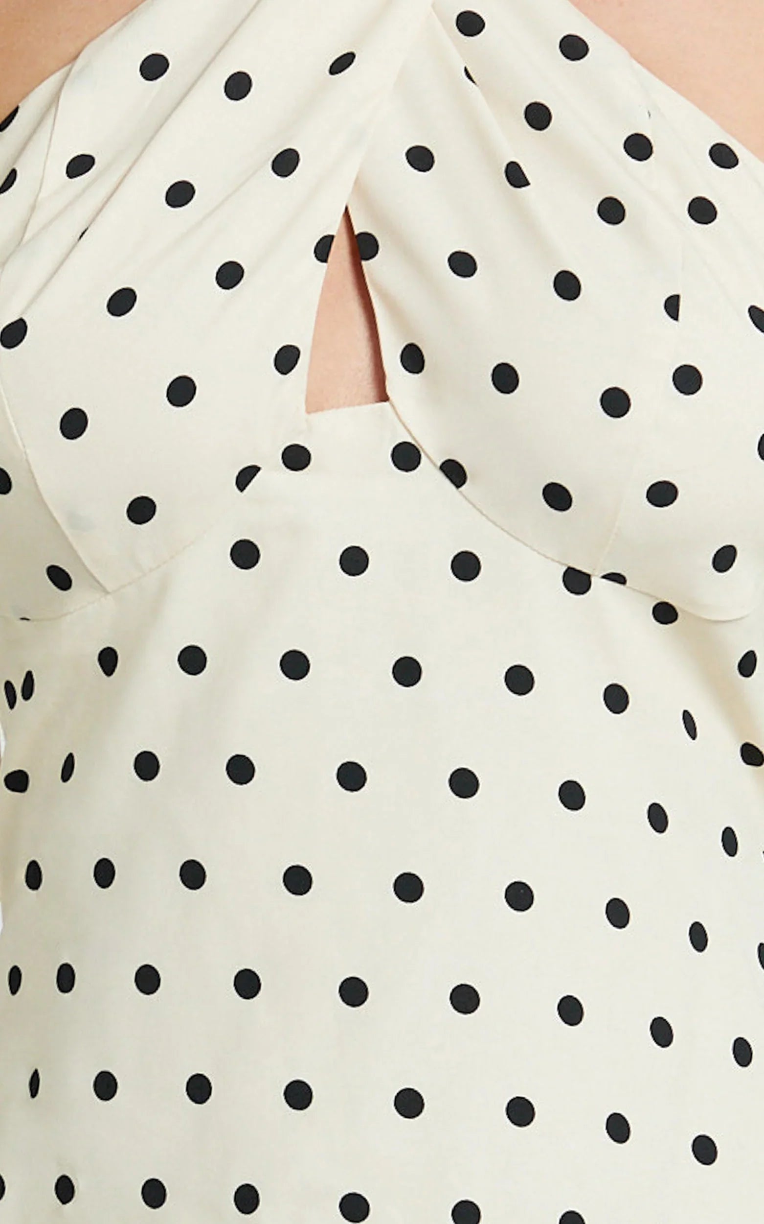 Elise Mini Dress - Keyhole Halter Dress in White