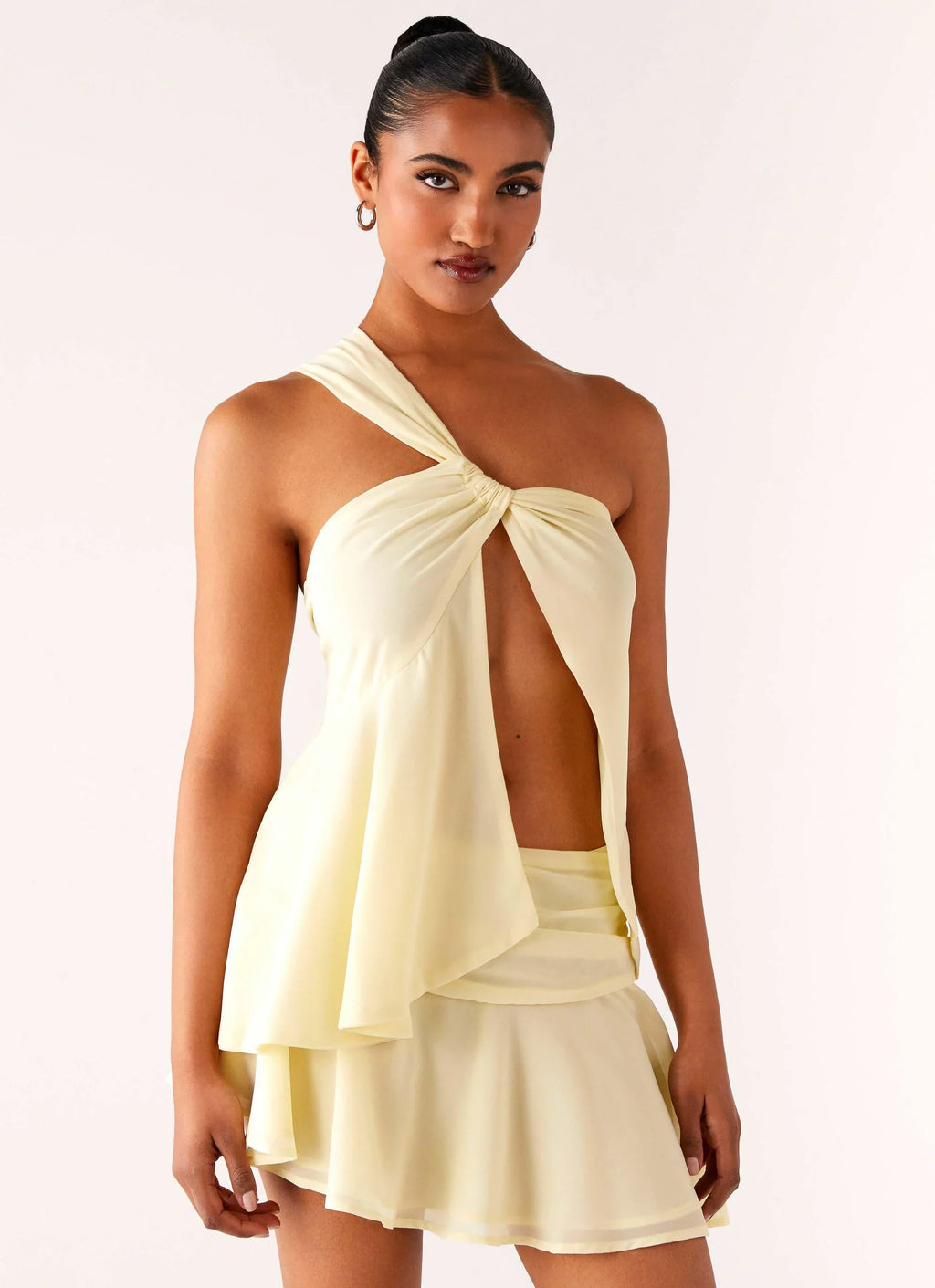 Delight Me Asymmetrical Top - Yellow