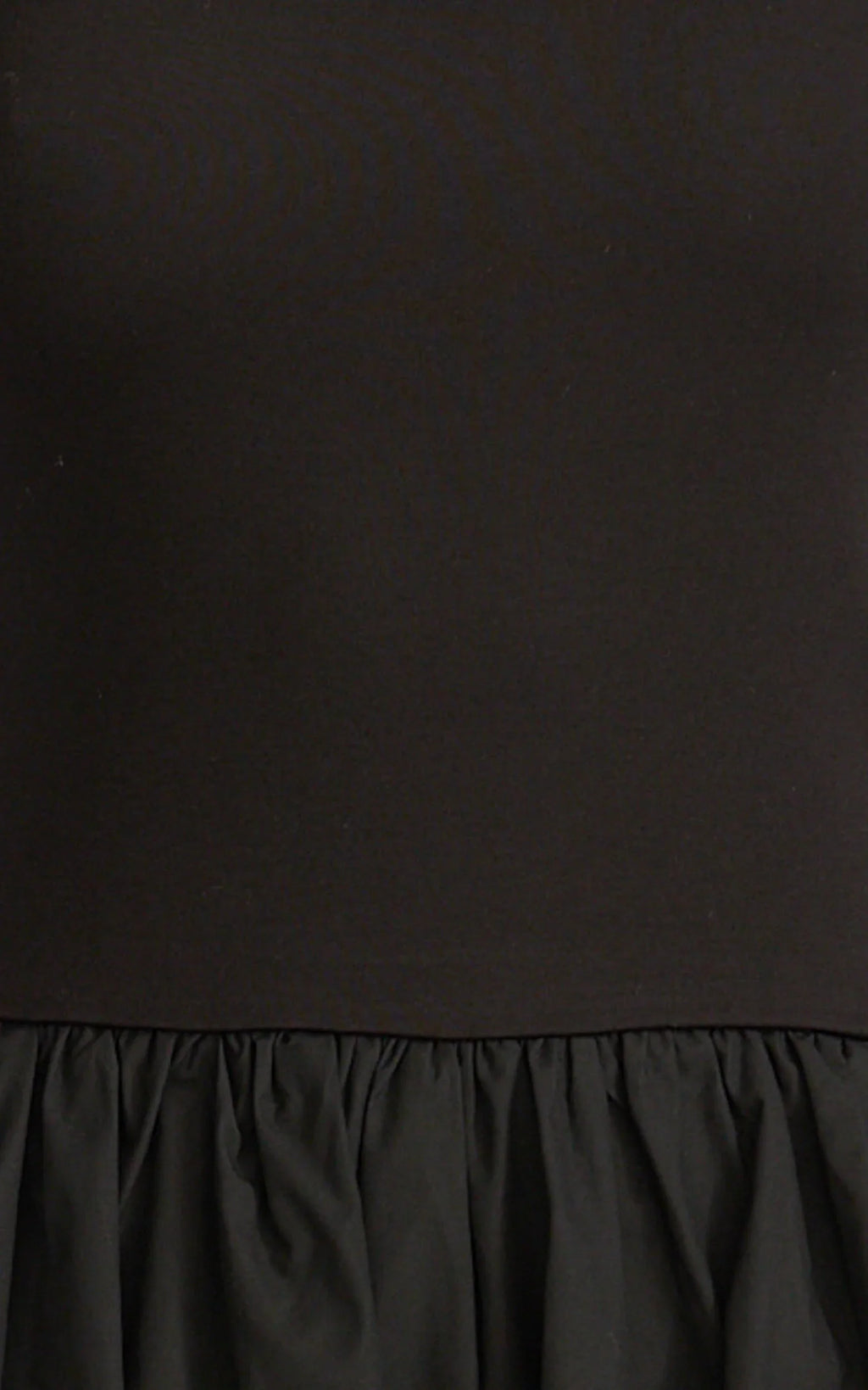 Jhamie Midi Dress - One Shoulder Contrast Skirt Dress in Black