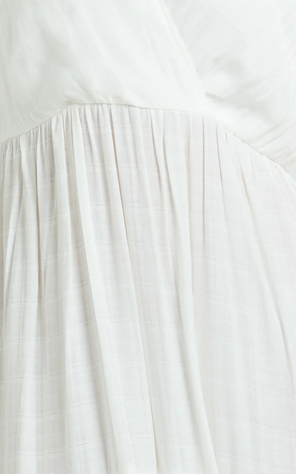 Cryzel Midi Dress - Flutter Sleeve Tiered Dress in White