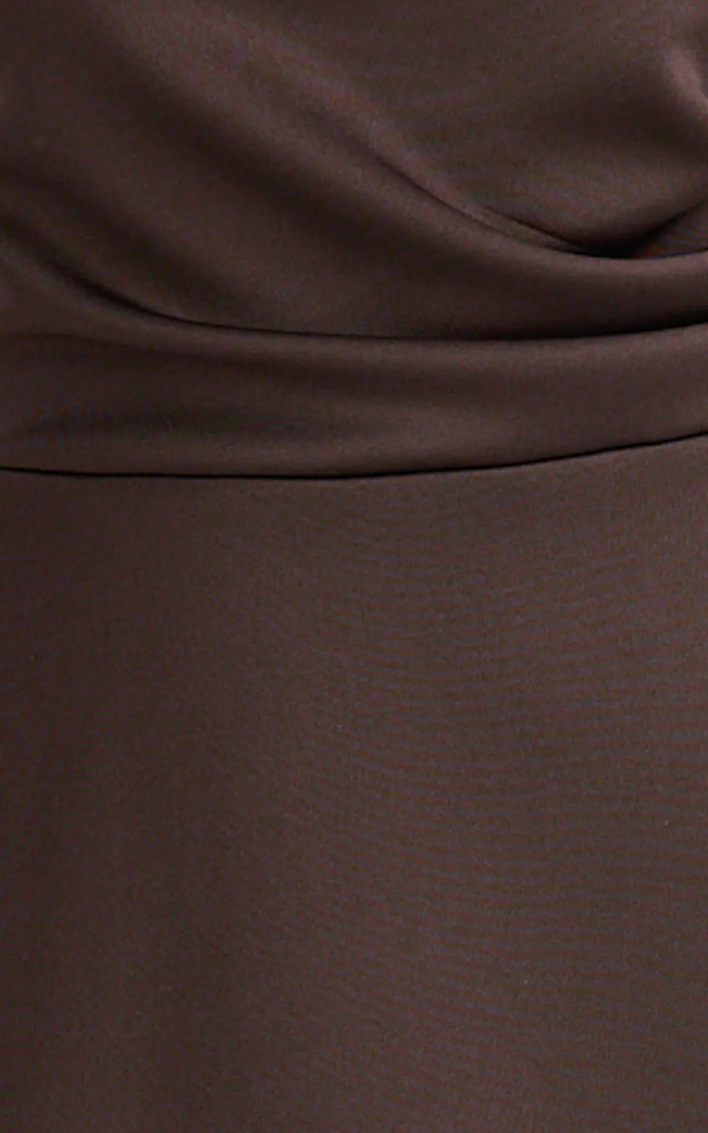 Macy Midi Dress - High Neck A Line Dress in Chocolate