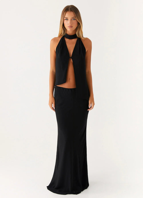 Canyon Halter Top - Black