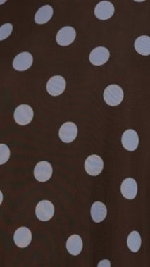 Amryn Maxi Dress - Choc/Blue Polka Dot
