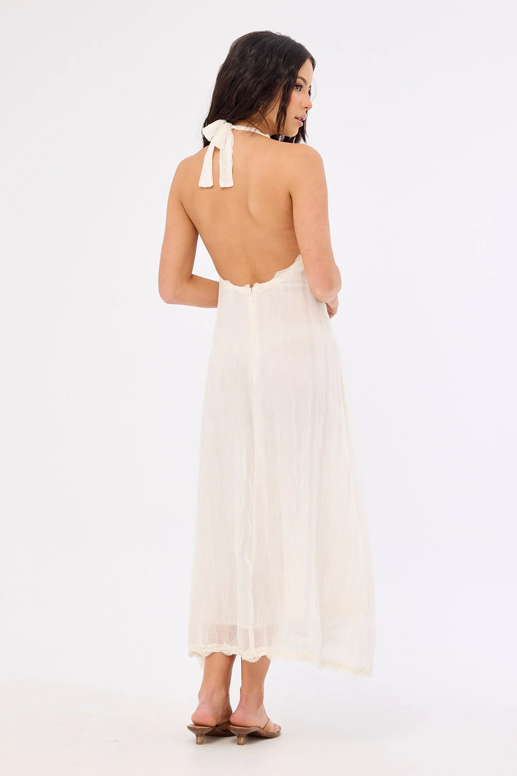 Lioness Stars Align Midi Dress Cream