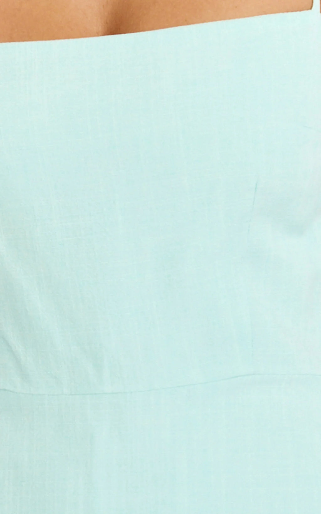 Rose Midi Dress - Strappy Straight Neck Midi Dress in Mint