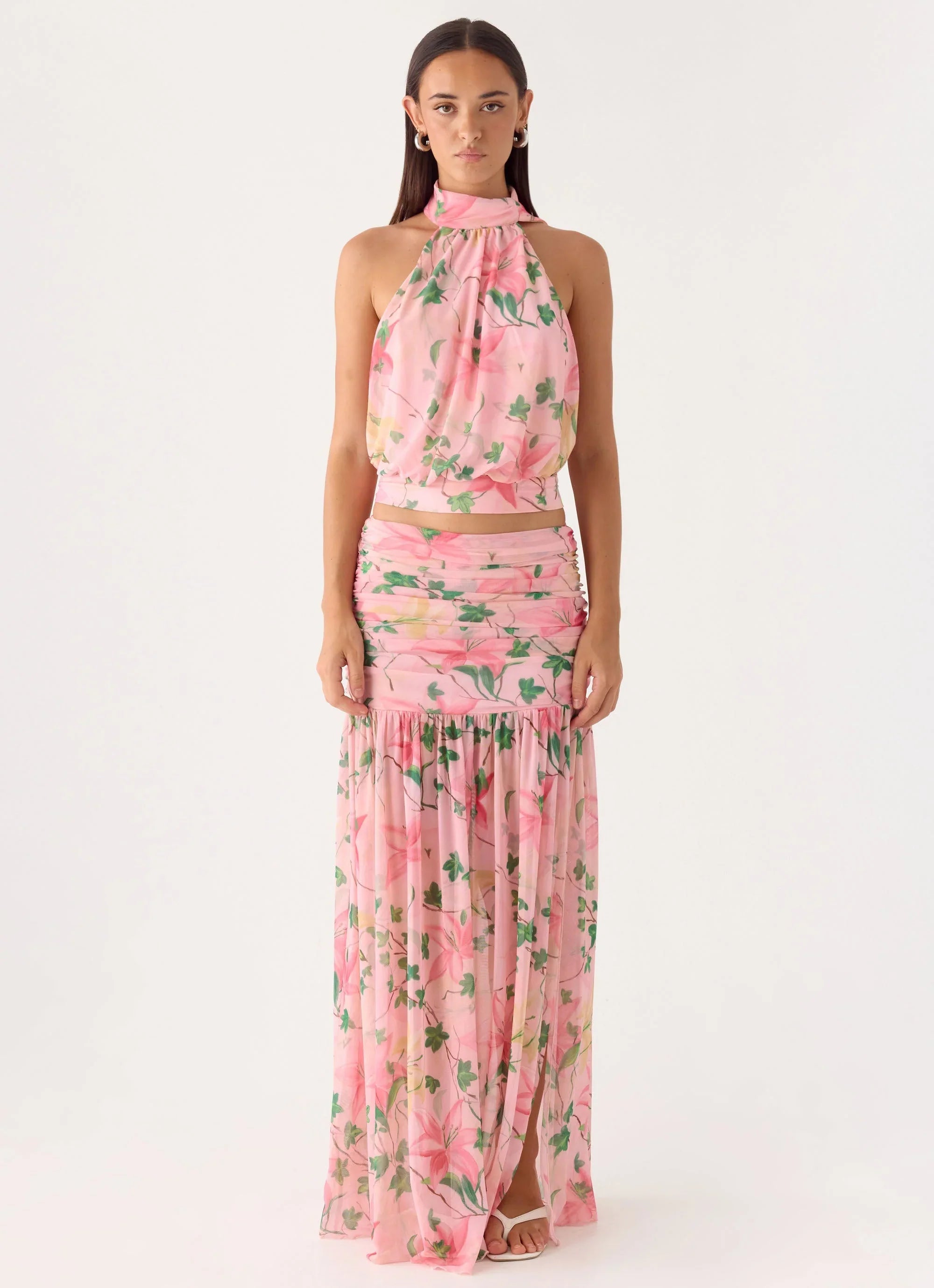 Cantrall Halter Top - Blooming Spring