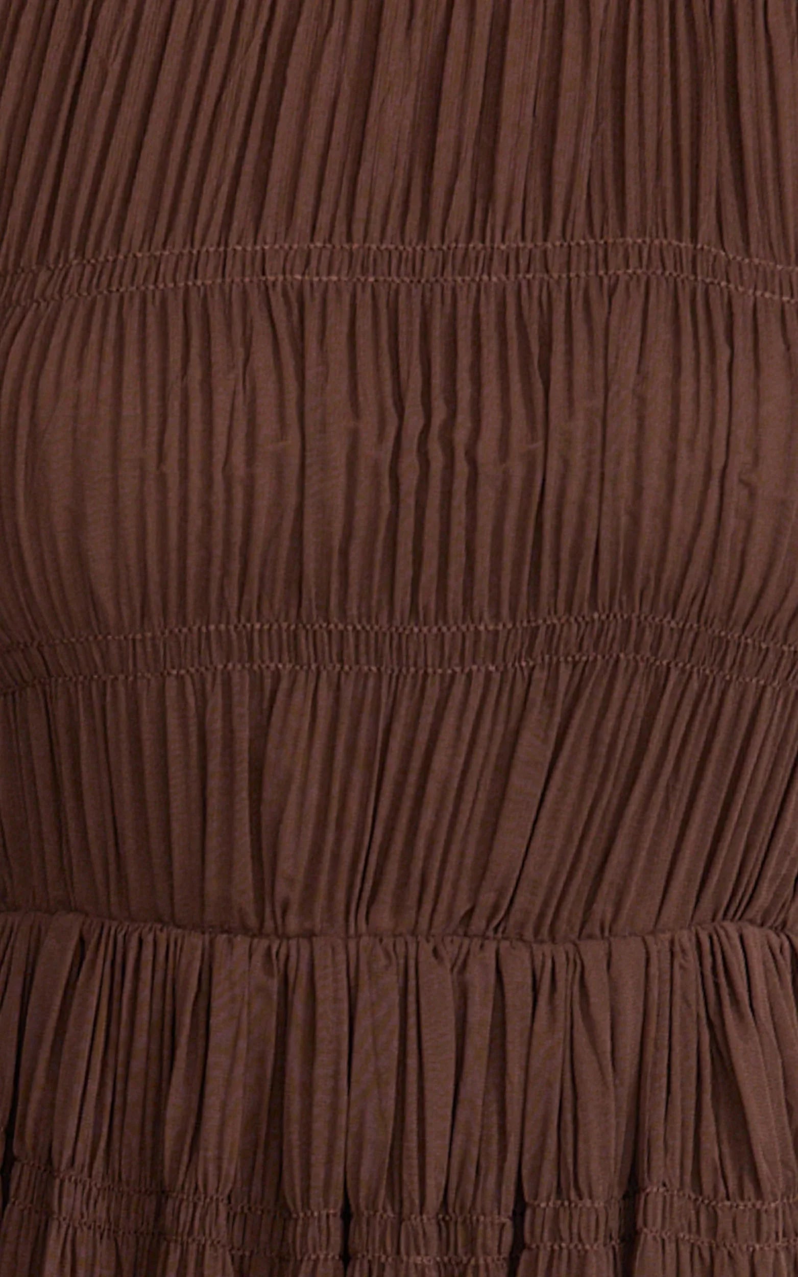 Paloma Midi Dress - Ruched Shift Dress in Chocolate