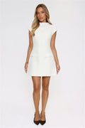 Good Outfit Day Tweed Mini Dress White