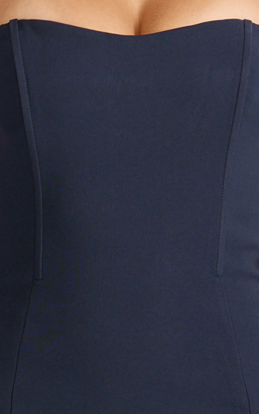 Jocelyn Maxi Dress - Strapless Ruched Fit And Flare Dress in Navy