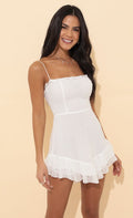 Fit and Flare Dress in White
