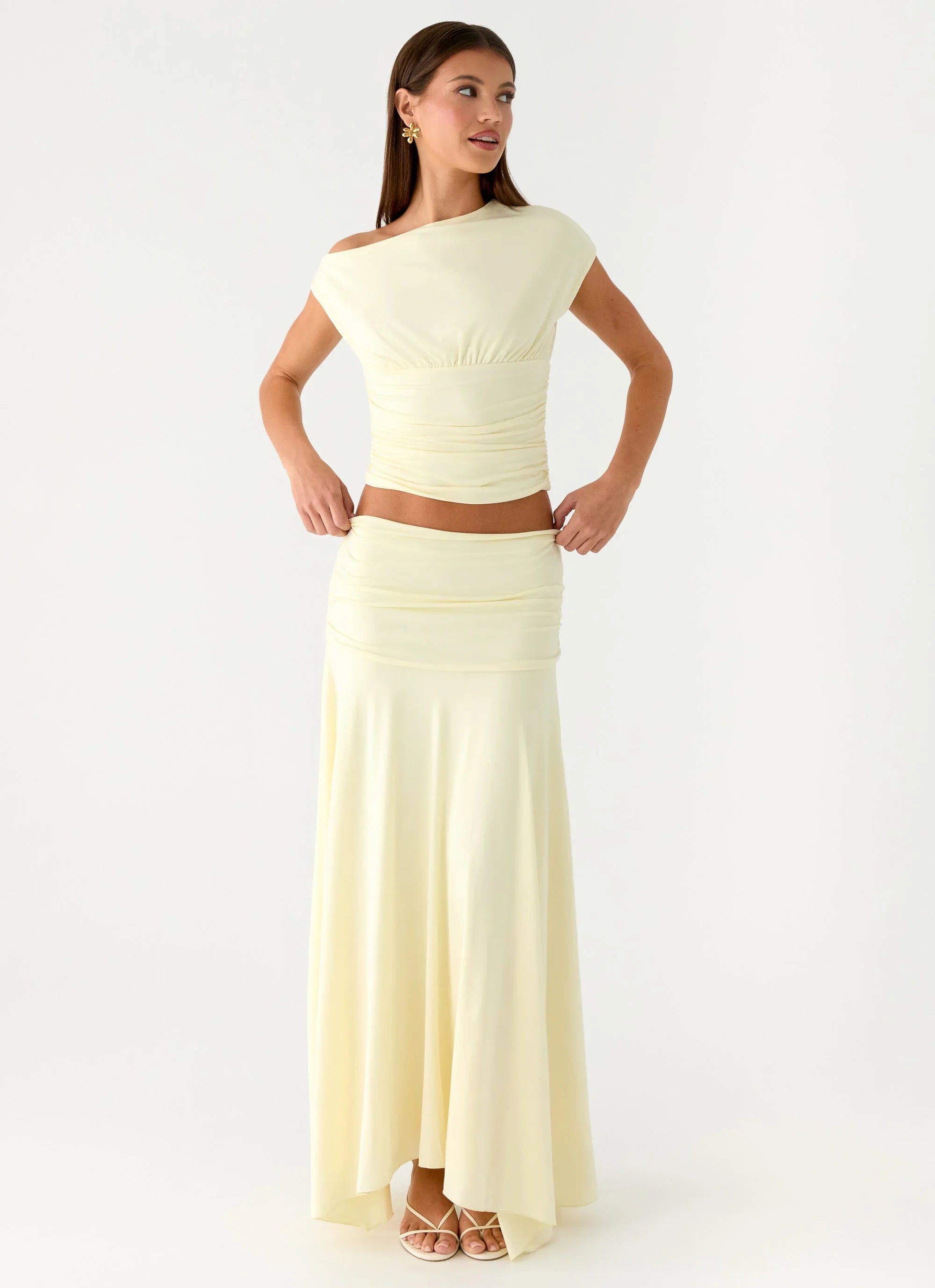 Liana Asymmetrical Top - Yellow