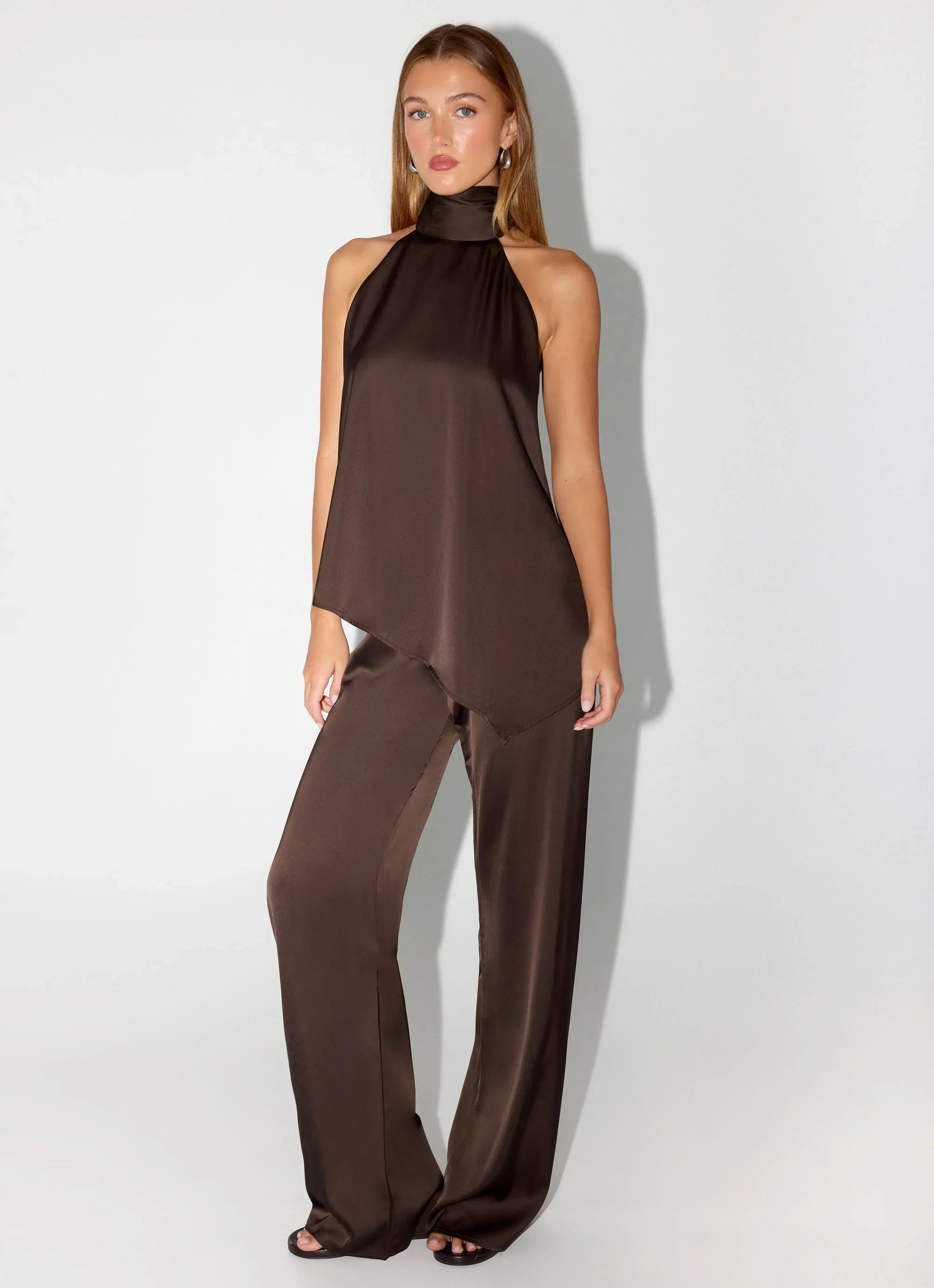 Marah Halter Top - Chocolate