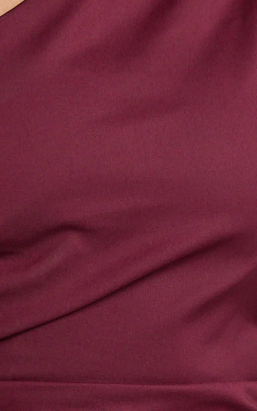 Karlie Midi Dress - One Shoulder Fitted Dress in Wine