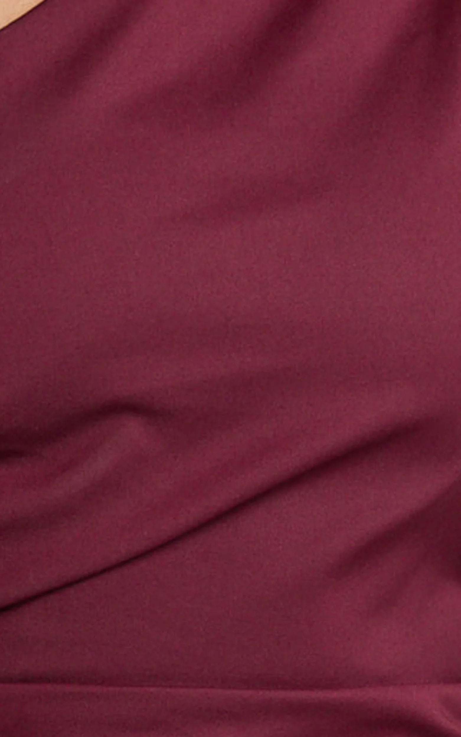 Karlie Midi Dress - One Shoulder Fitted Dress in Wine
