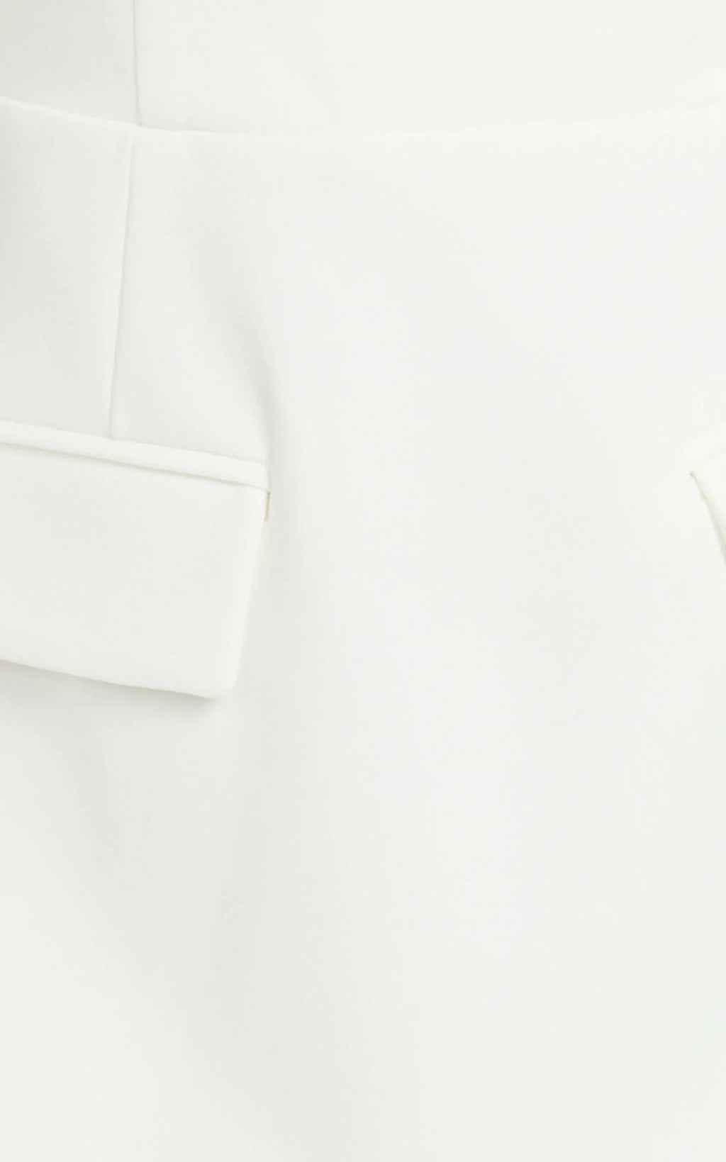 Carlson Mini Dress - High Neck Sleeve Cocoon Skirt Dress in White