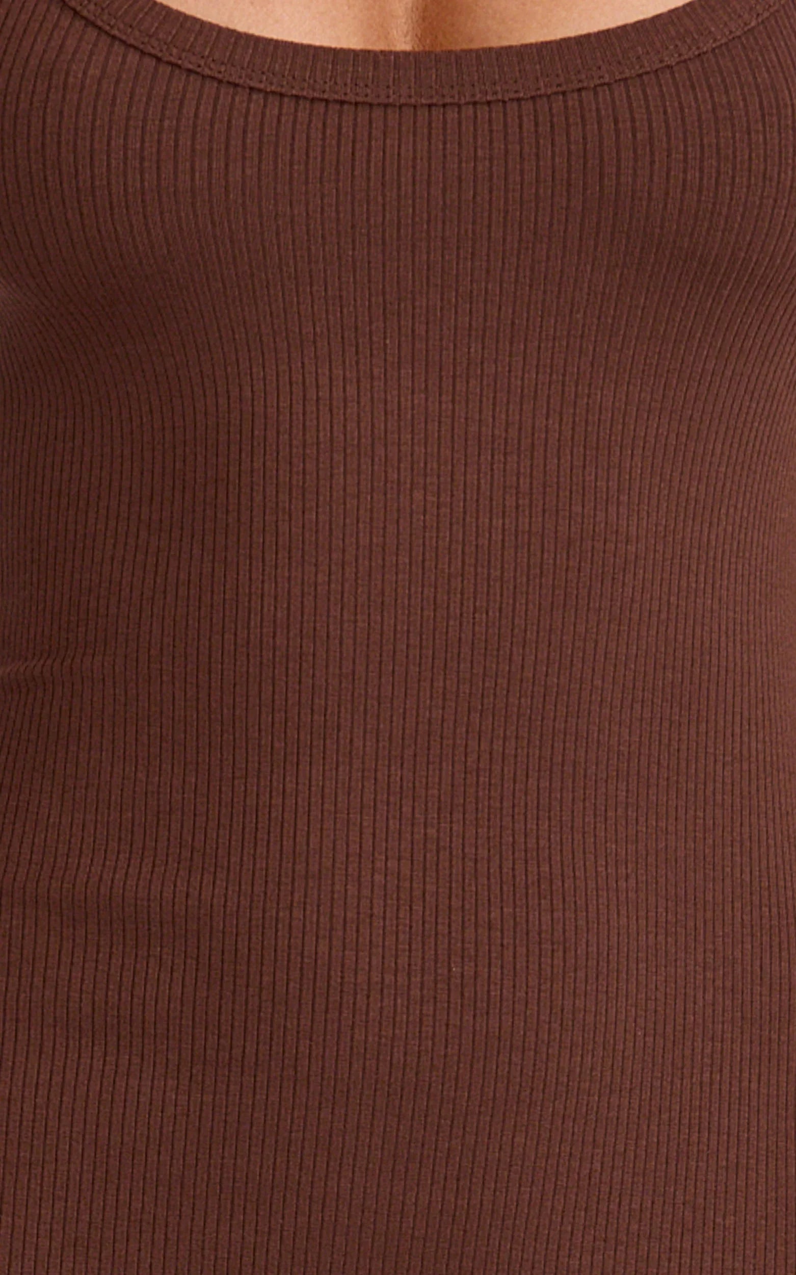 Odette Maxi Dress - Scoop Neck A Line Dress in Chocolate