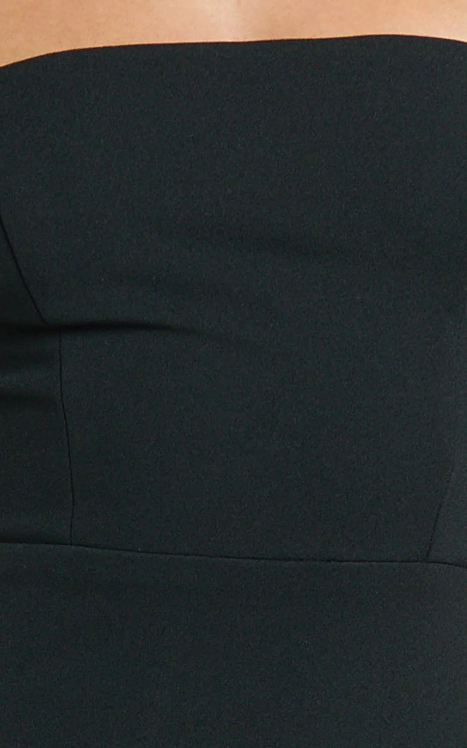Cera Maxi Dress - Asymmetrical Contrast Frill Hem Dress in Black & White