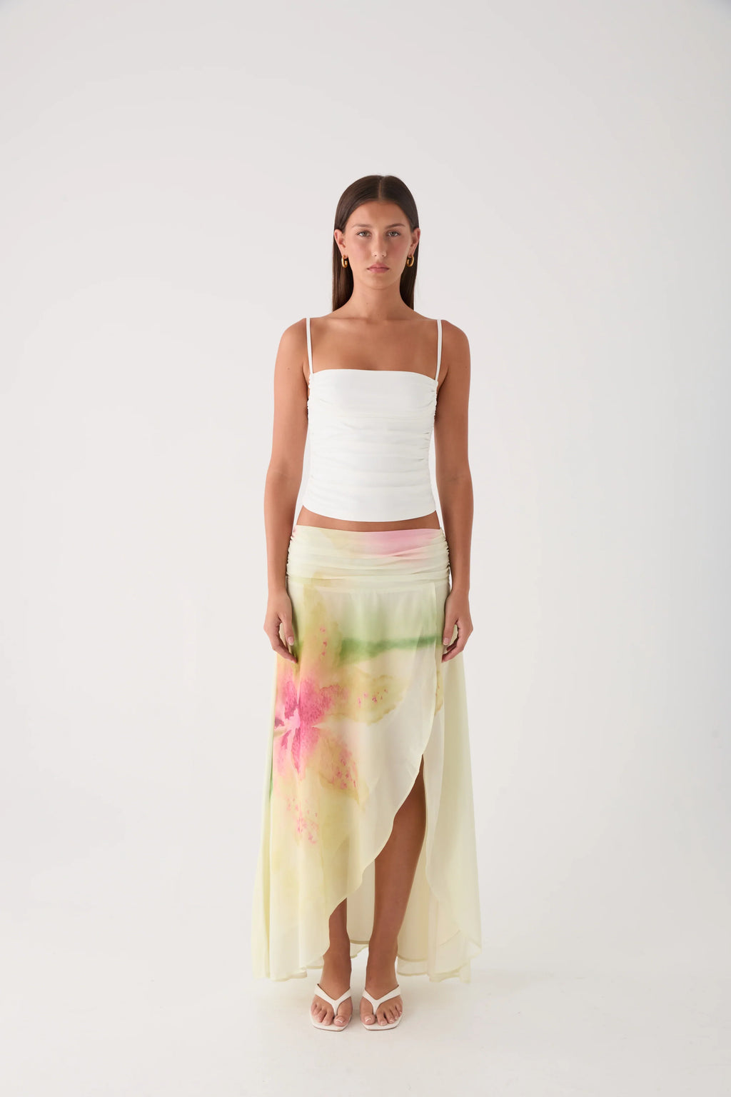 Effy Ruched Top - White