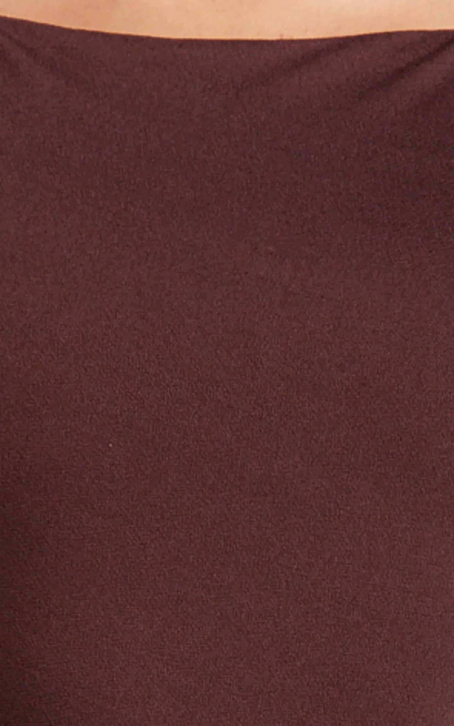 Audette Maxi Dress - Boat Neck Ruched Fitted Dress in Chocolate