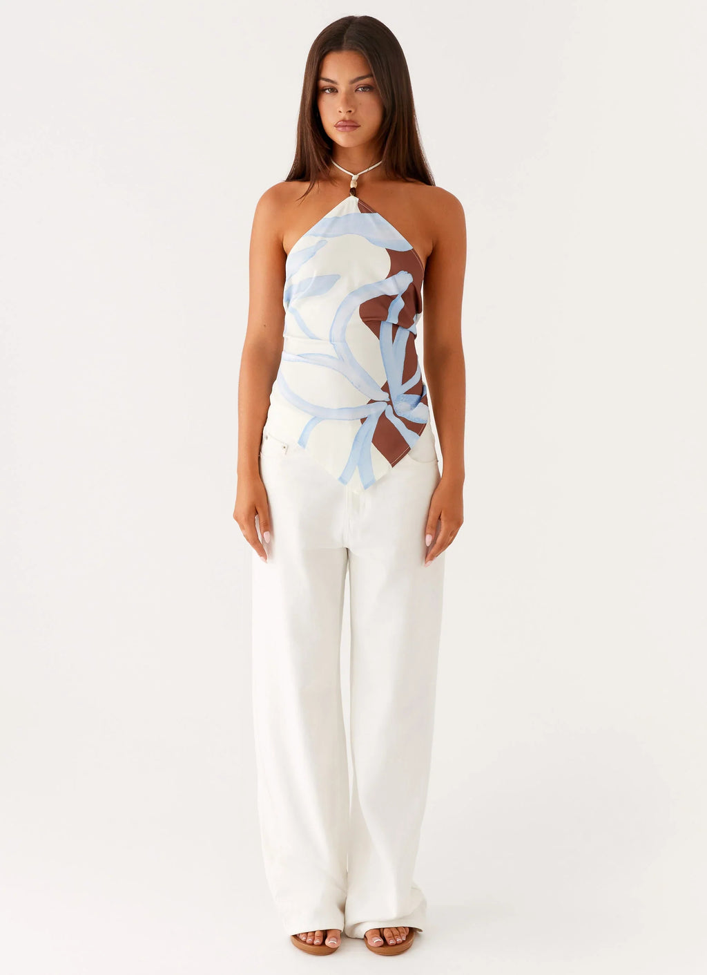 Julissa Halter Top - Bloom Wave Print