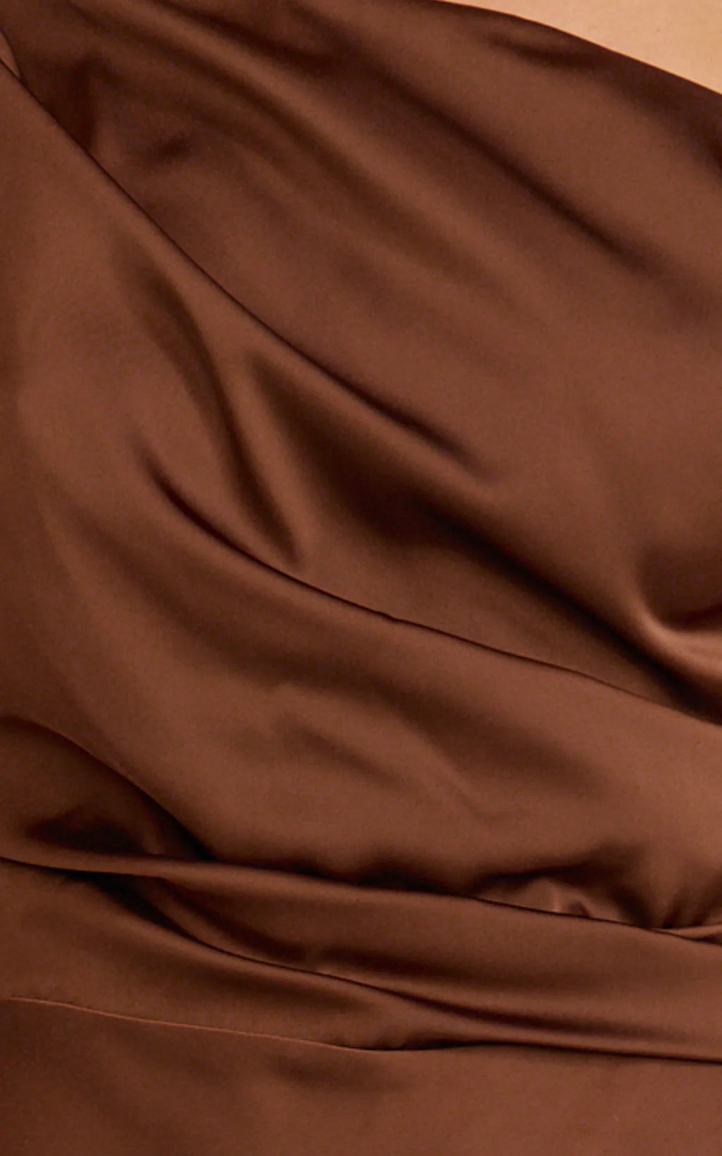 Sienna Mini Dress - Tipped Shoulder Long Sleeve Dress in Chocolate