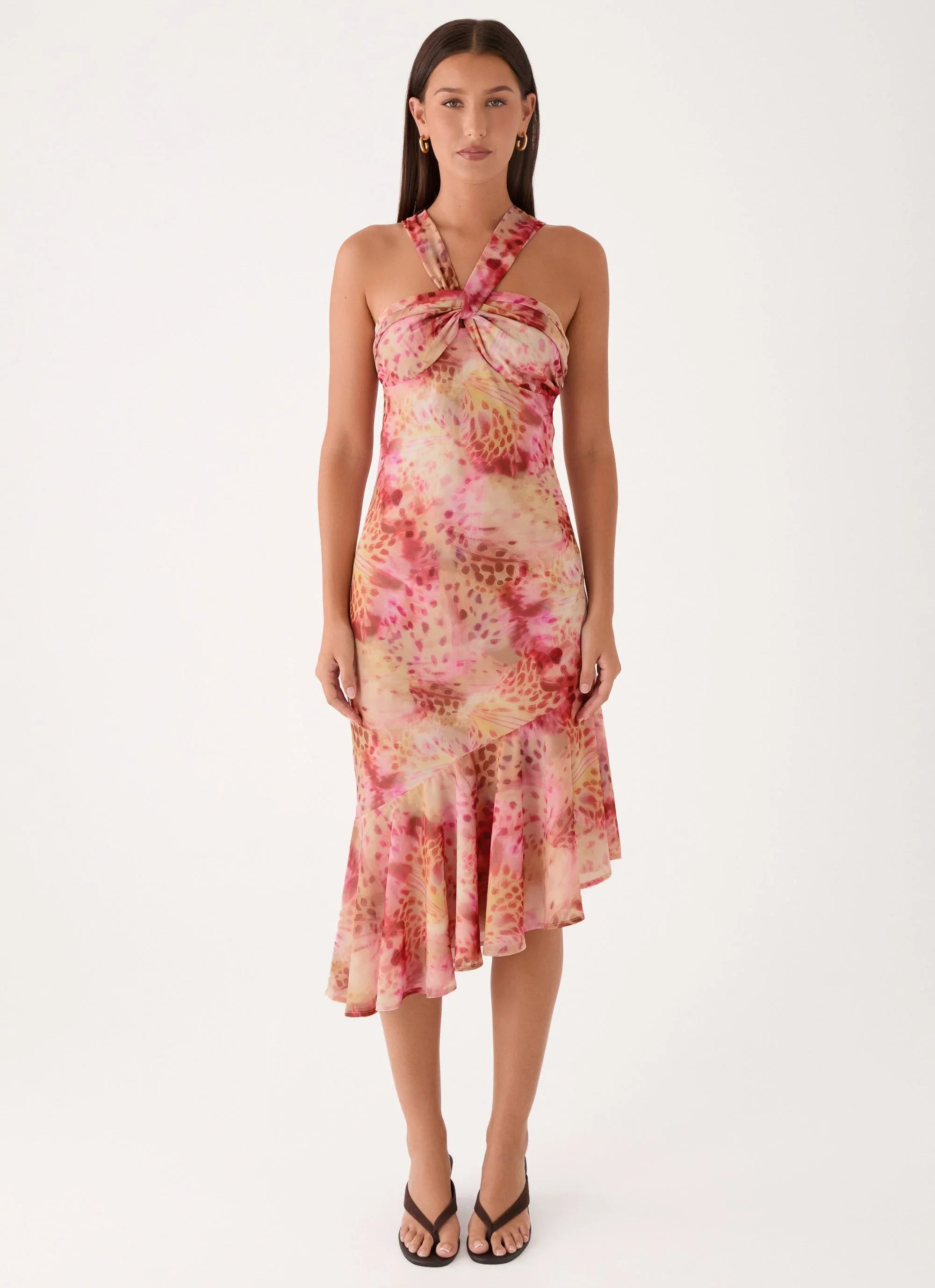Sinnie Midi Dress - Botanic Cheetah