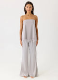 Sorena Low Rise Flared Pants - Misty Blue