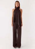 Marah Halter Top - Chocolate